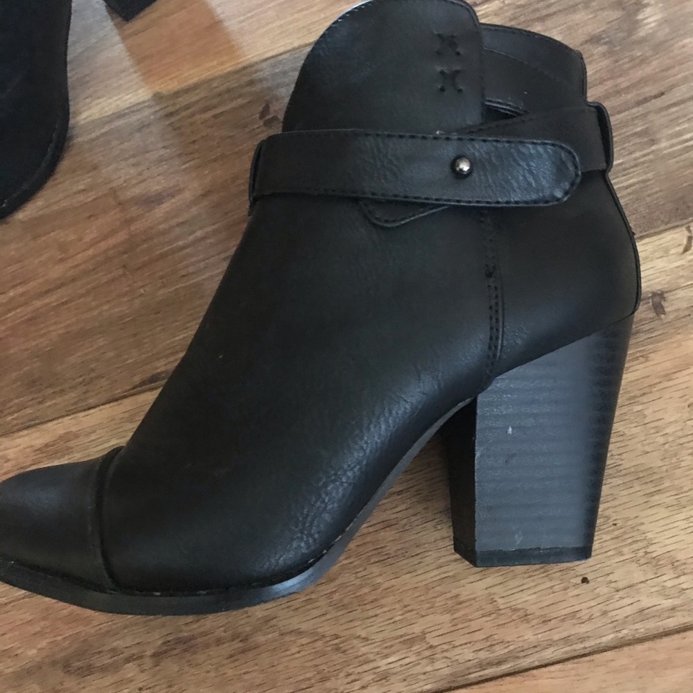 Black ankle booties worn only a few times